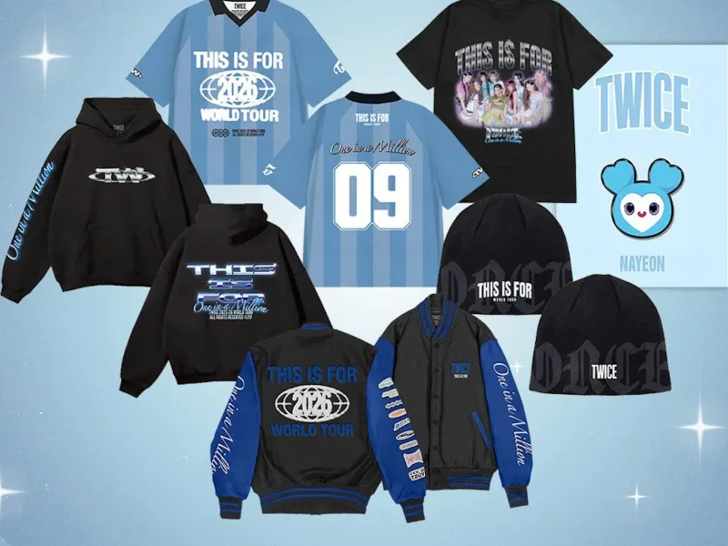 Tour merch drop — tees, hoodies, jackets and beanies